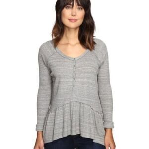 𝅺FREE People Coastline Thermal Peplum Top